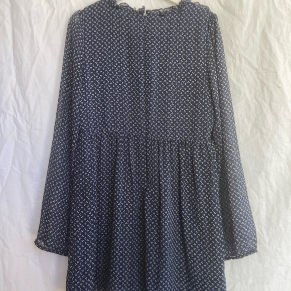 Free People Nouveau Butterfly Navy Polka Dot Dress Size 8 - Picture 7 of 16